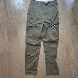 Alexander Wang Green Cargo Pants Straight Leg